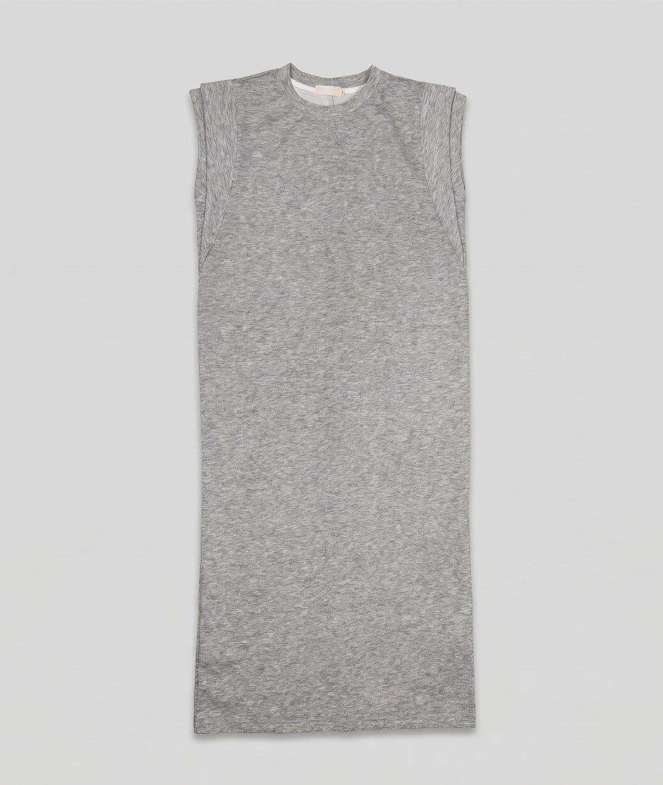 Longue robe t-shirt Paula - gris