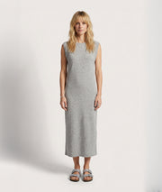 Longue robe t-shirt Paula - gris