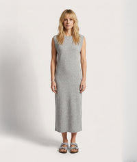 Longue robe t-shirt Paula - gris