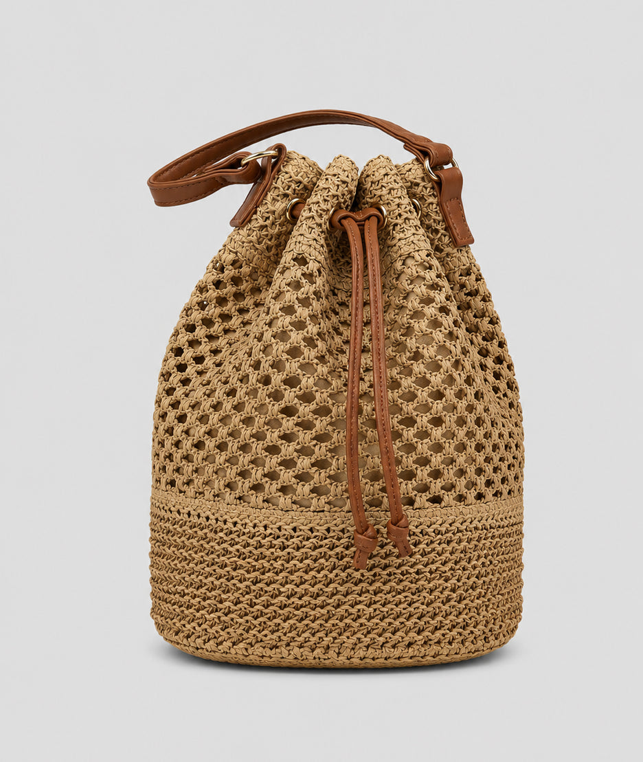 Sac Boursa camel style bourse tressé — marque Carnaby