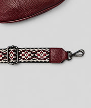 Sac banane Gallia rouge avec bandoulière à motifs
