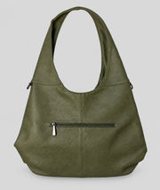 Sac hobo femme Gloria kaki en similicuir