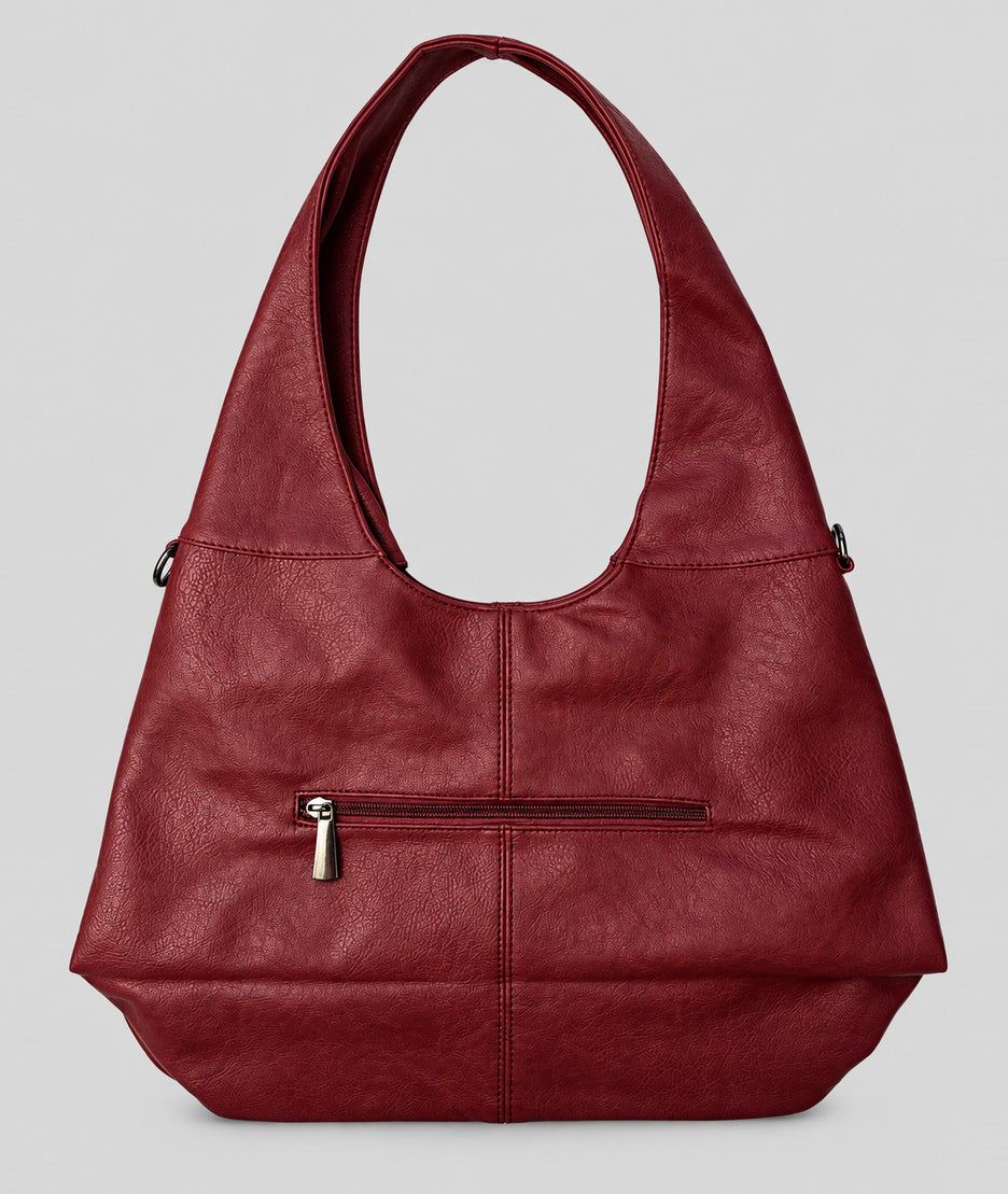 Sac hobo femme Gloria rouge en similicuir