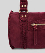 Sac effet daim Nissia bordeau avec détails tressés zoom - Carnaby