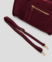 Sac effet daim Nissia bordeau détail anse - Carnaby