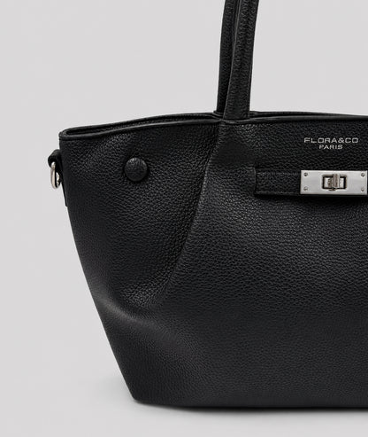 Sac cabas Palco noir avec anses et bandoulière — marque Carnaby
