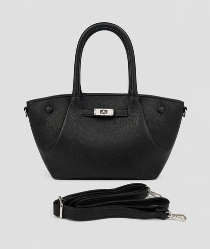 Sac cabas Palco noir avec anses et bandoulière — marque Carnaby