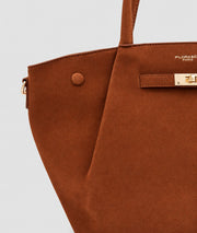 Sac cabas Suede camel en suédine avec anses — marque Carnaby