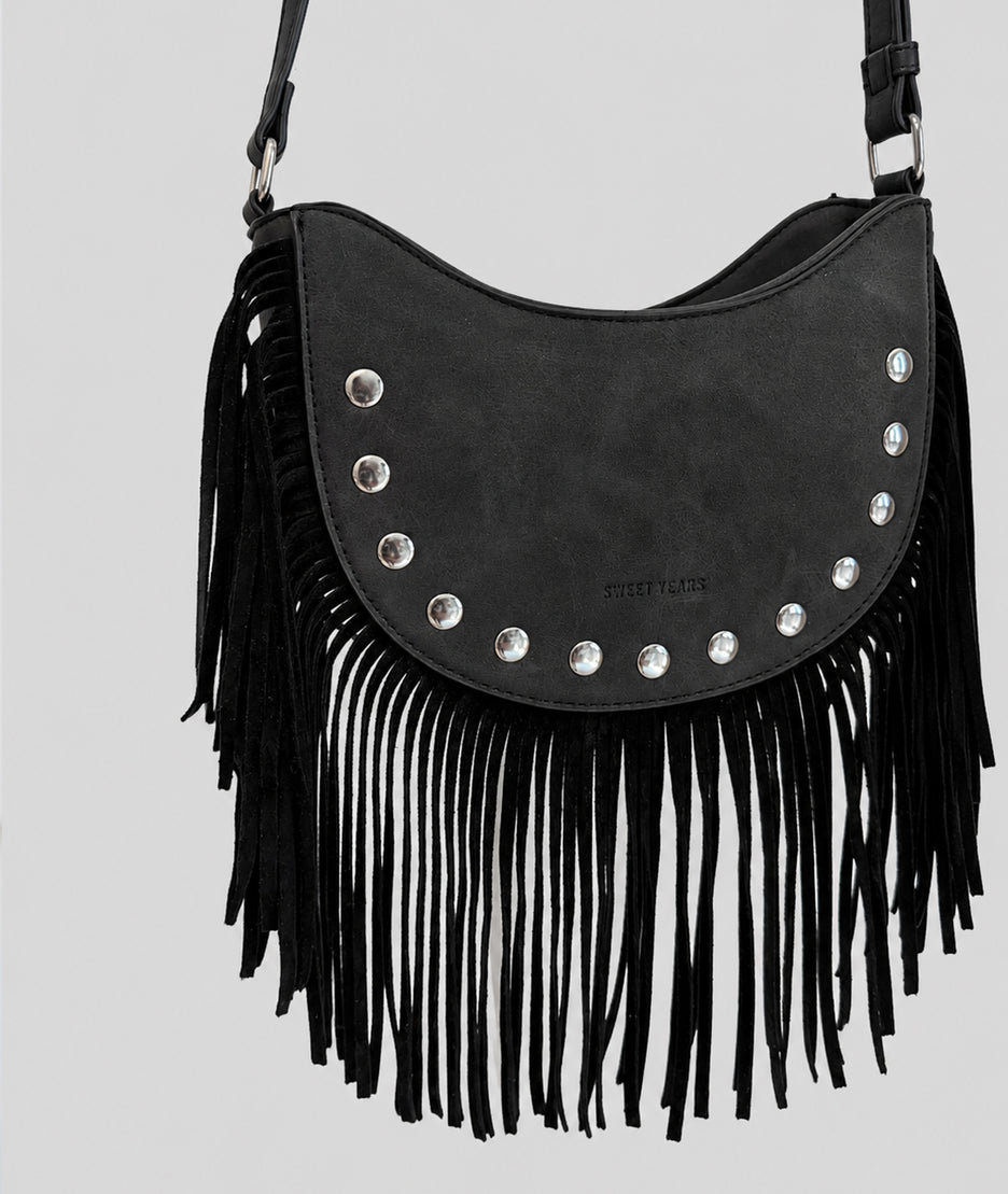 Sac Western à franges noir face avant