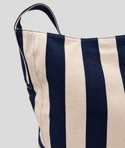 Sac cabas Winnie à rayures bleu détail
