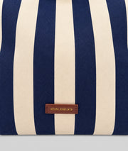 Sac cabas Winnie à rayures bleu détail