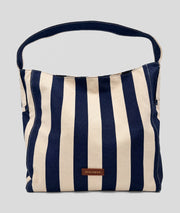 Sac cabas Winnie à rayures bleu face