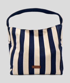 Sac cabas Winnie à rayures bleu face