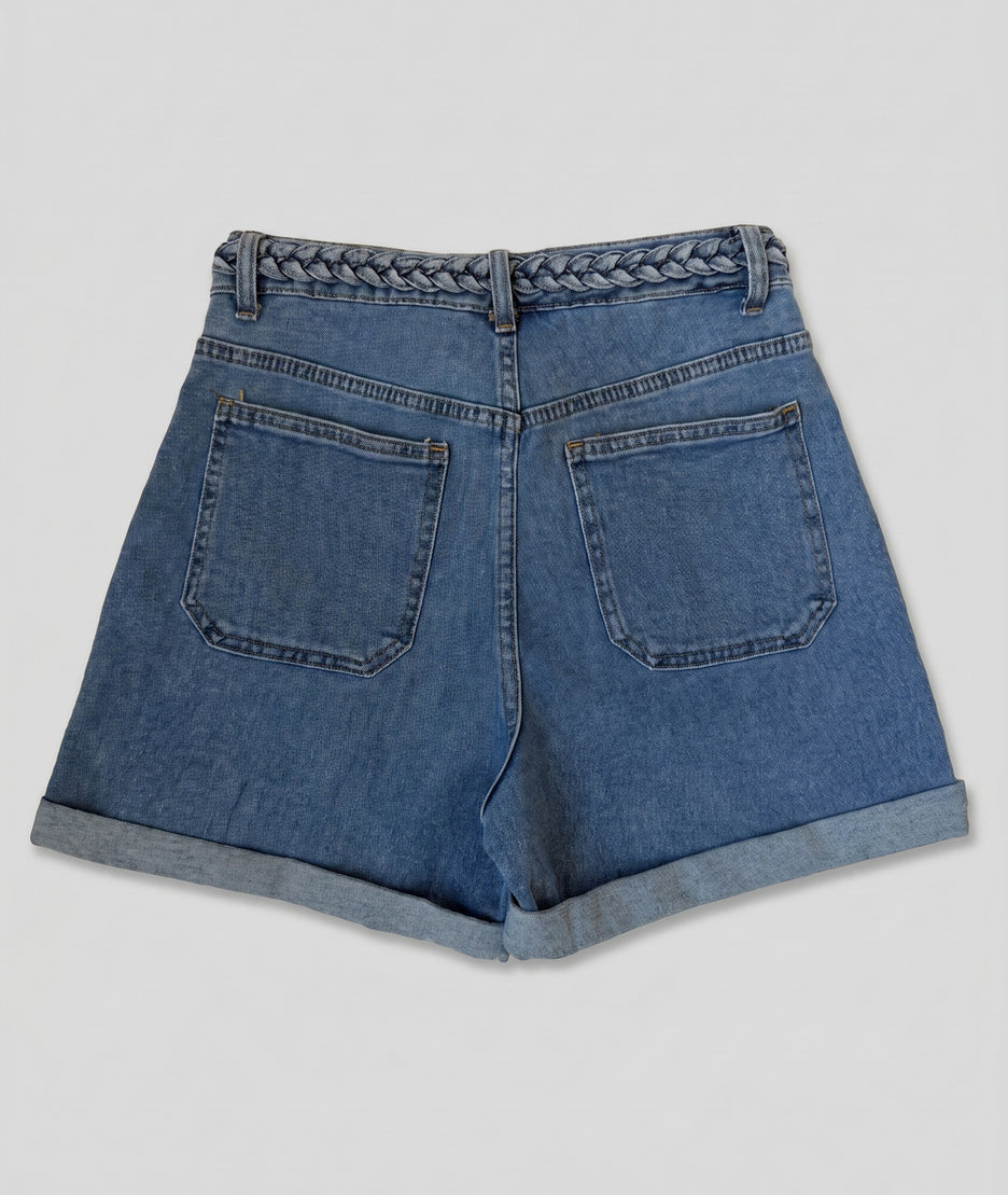 Short Athene jean mom short revers retroussés dos - Carnaby