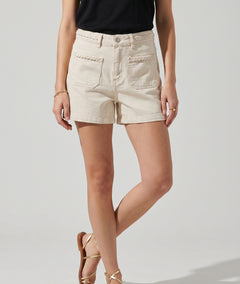 Short taille haute Ress écru face — marque Carnaby