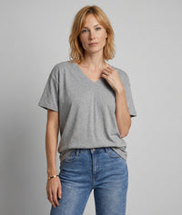 T-shirt Copine à inscription colorée - gris