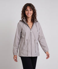 Trench réversible Léa léopard - kaki