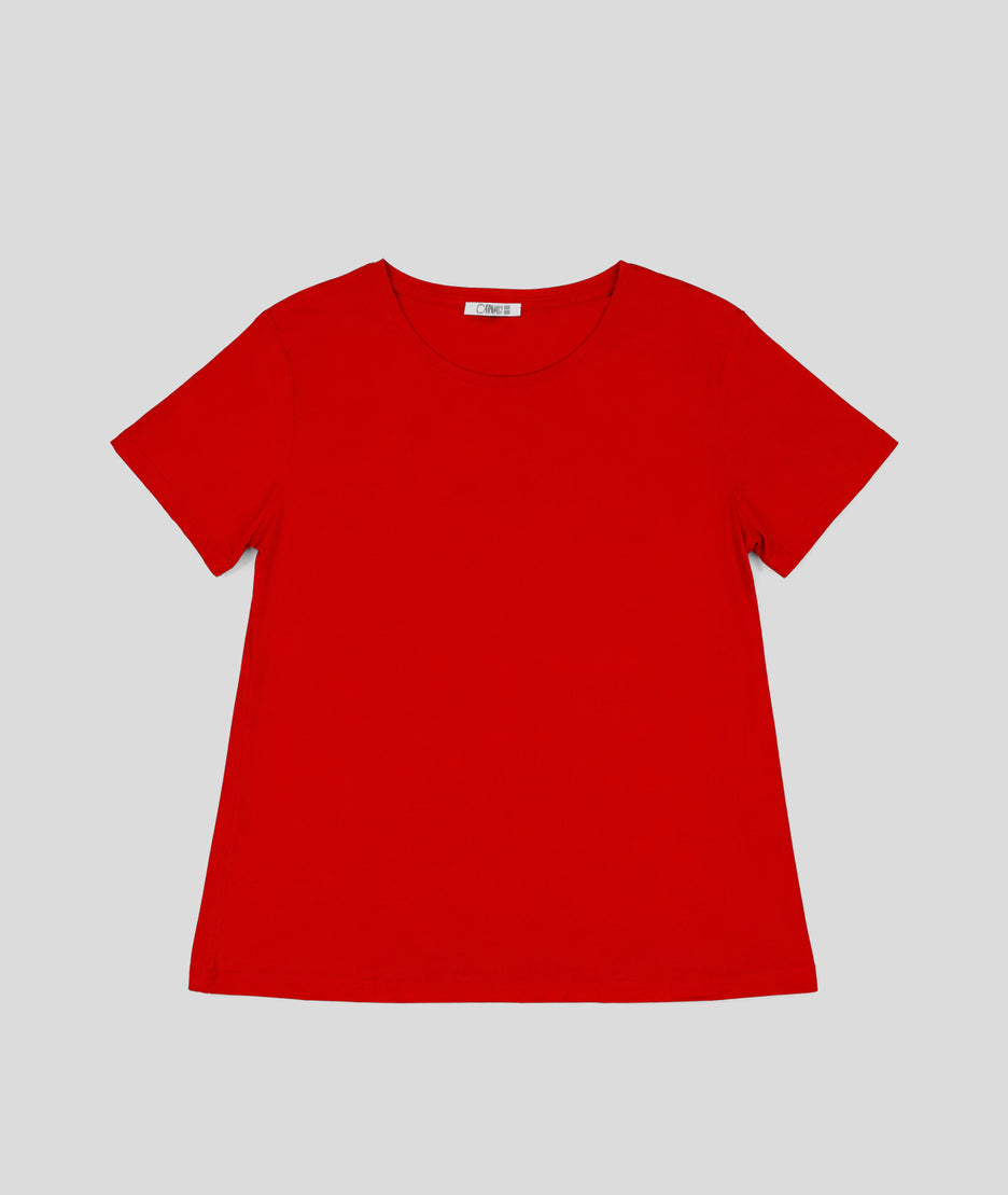 T-shirt uni - rouge avant