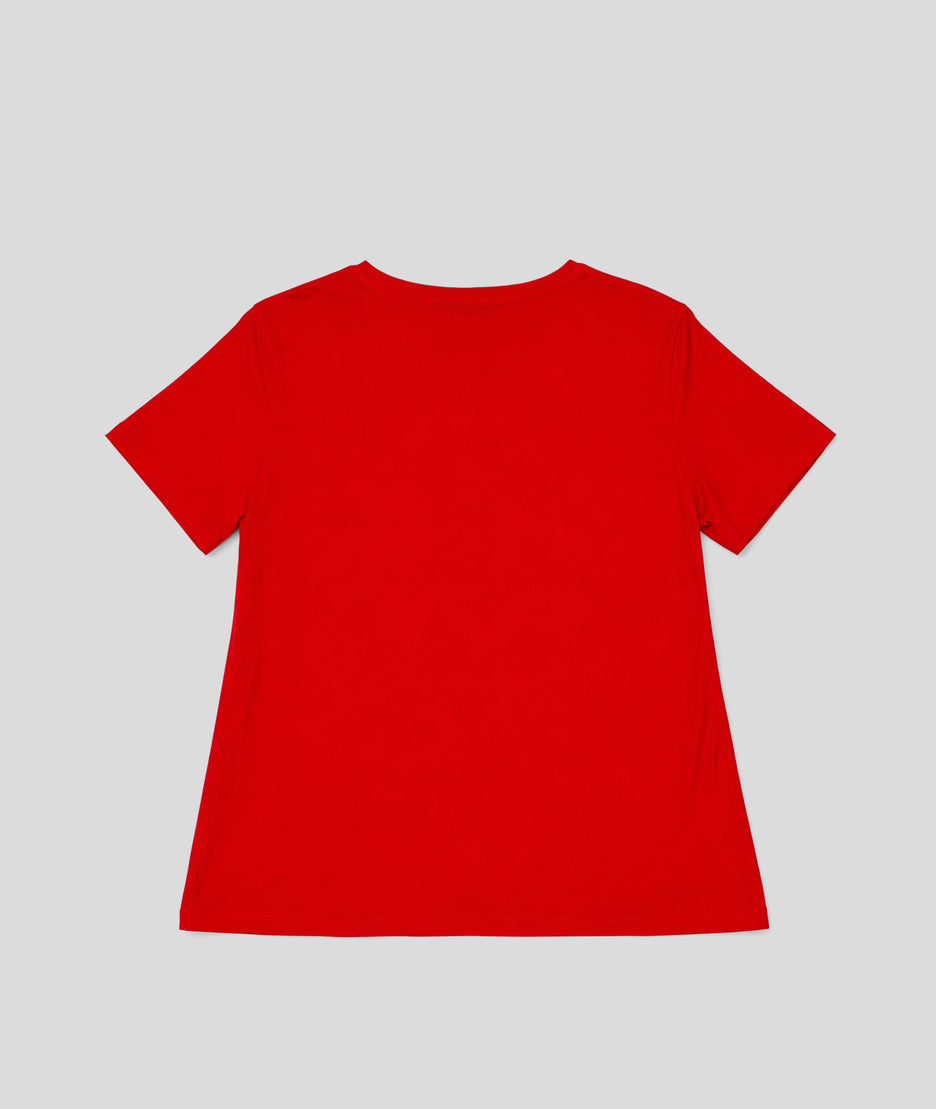 T-shirt uni - rouge arrière