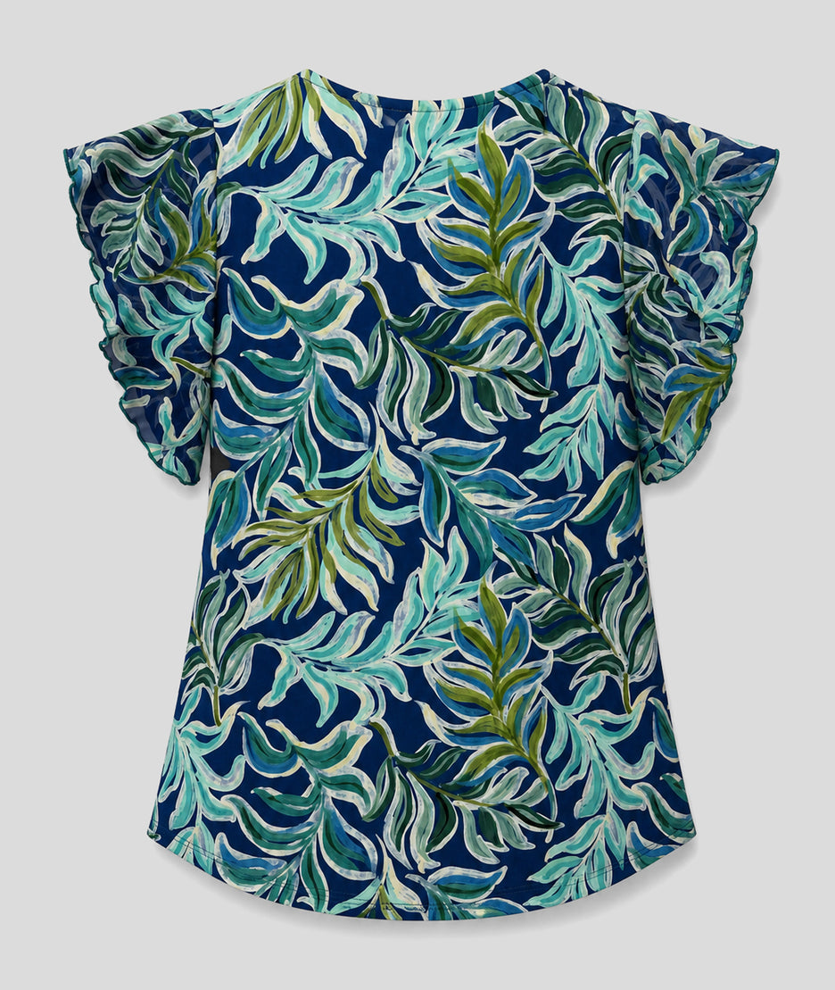 T-shirt Champion à motif bleu dos