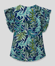 T-shirt Champion à motif bleu dos