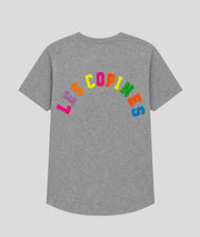 T-shirt Copine à inscription colorée gris dos