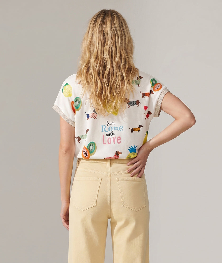 T-shirt Dog fantaisie multi dos