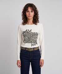 T-shirt Jungle manches longues - ecru