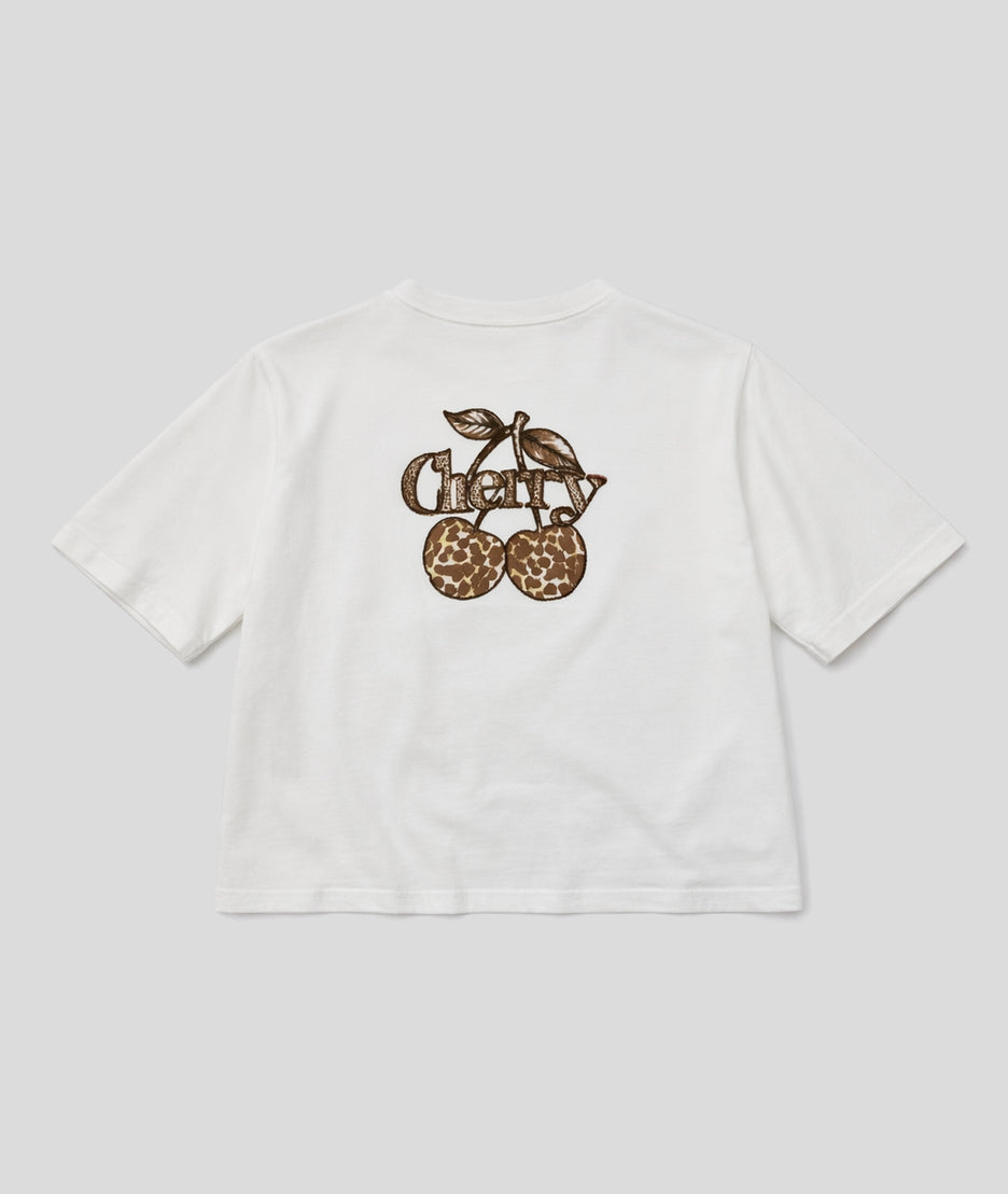 T-shirt Katty à motif cherry - blanc avant