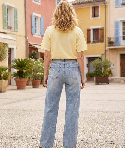 T-shirt Katty motif cherry - jaune face arrière