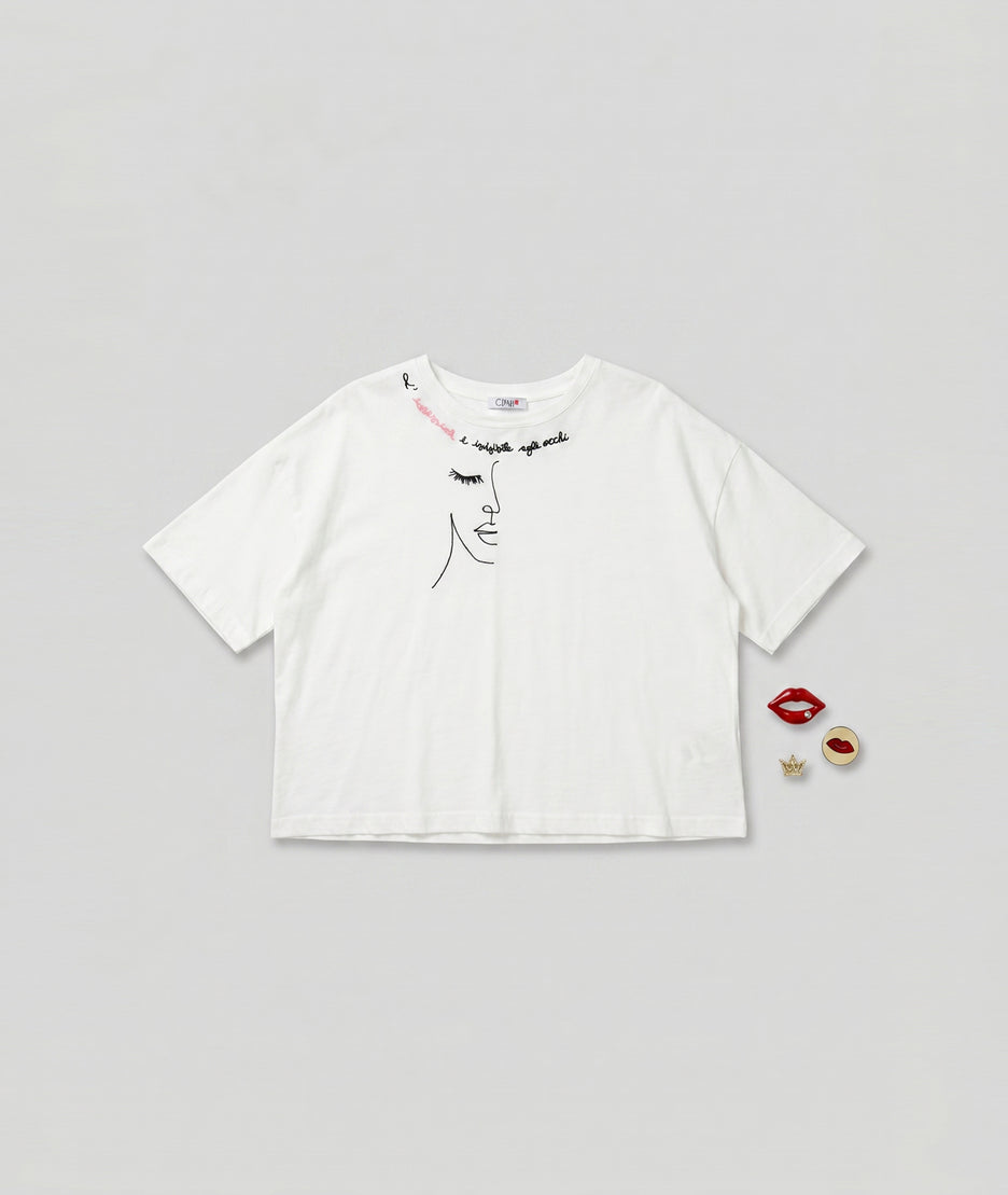 T-shirt Lina blanc face — marque Carnaby
