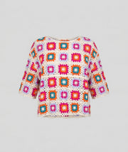 Top Luna crochet granny squares - multi
