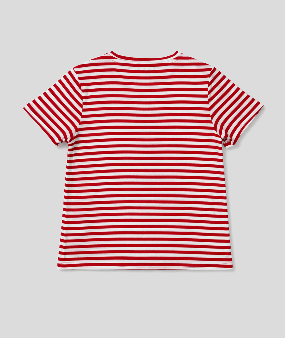 T-shirt marinière brillant - rouge