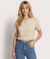 T-shirt Monday à inscription - kaki