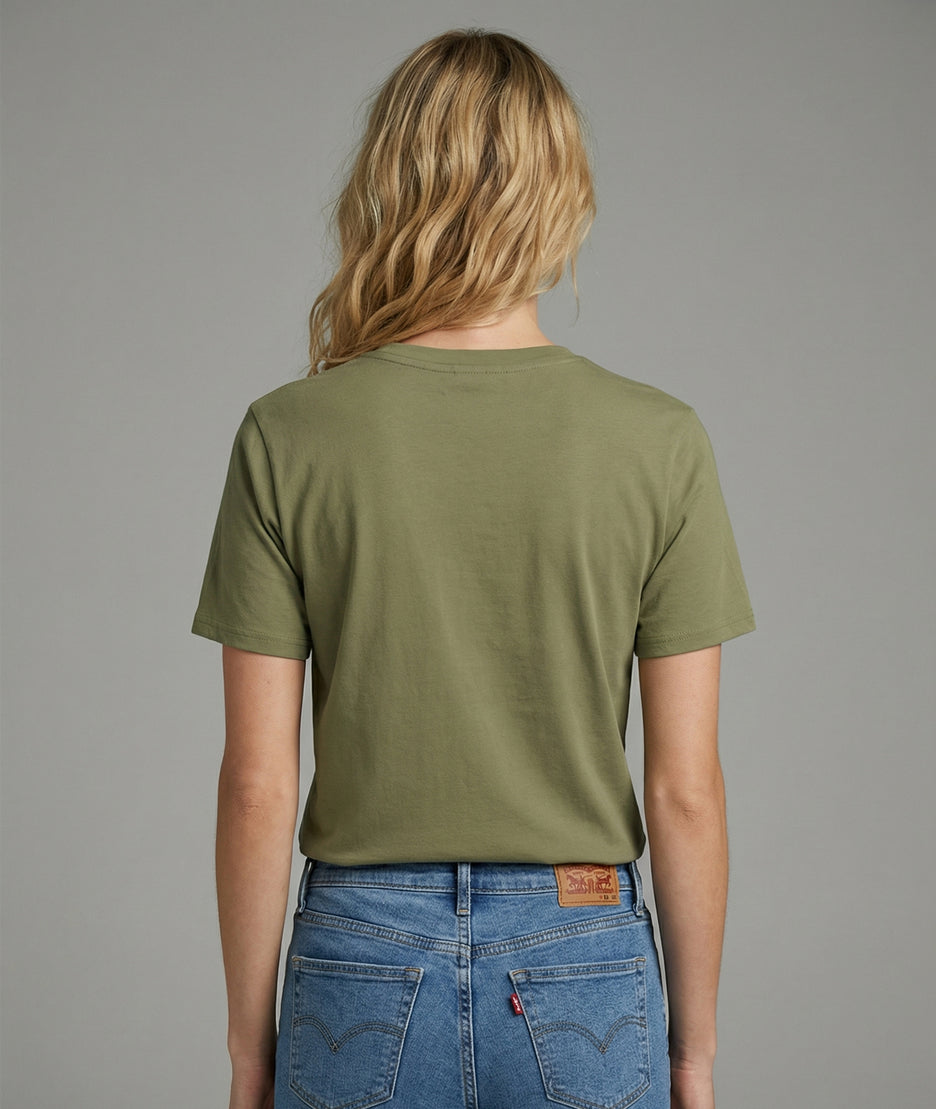 T-shirt Monday à inscription kaki dos