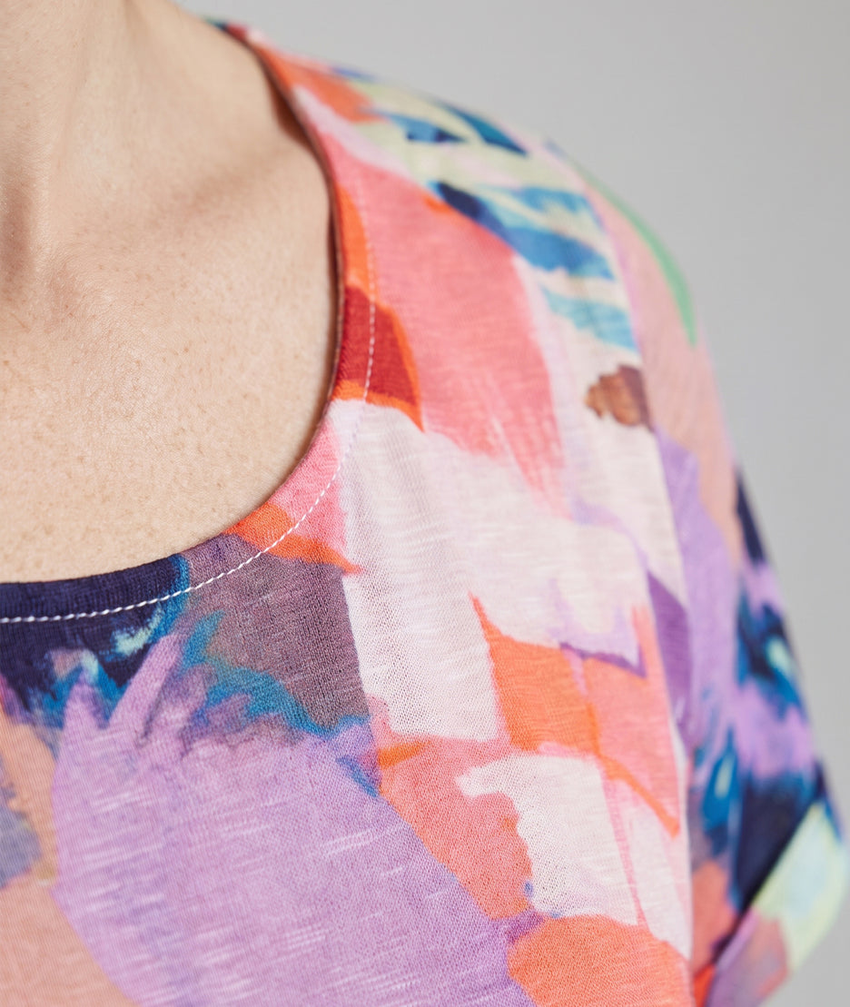 T-shirt Occita imprimé abstrait - multi
