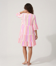 Robe Andre blanc manches pagode volants dos - Carnaby