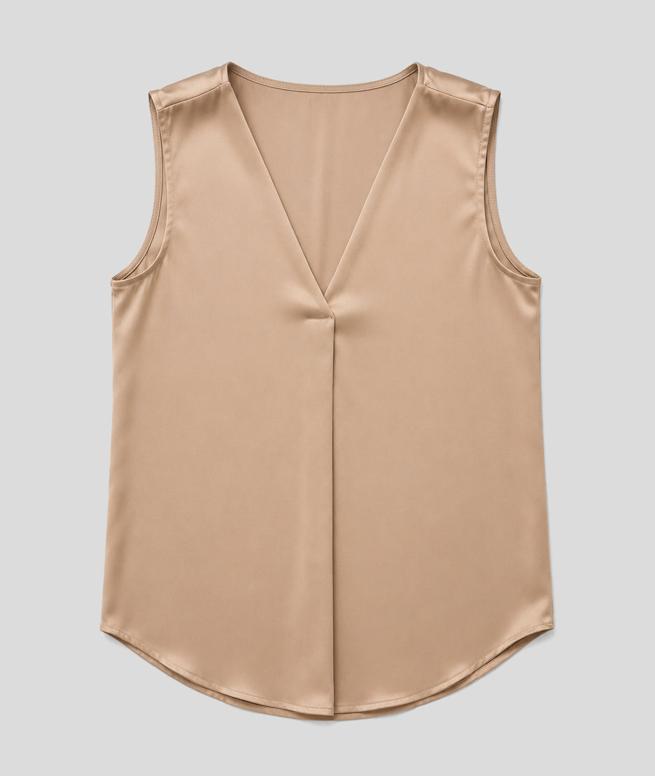 Débardeur Dina beige face — marque Carnaby