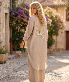 Tunique Elisa beige dos — marque Carnaby