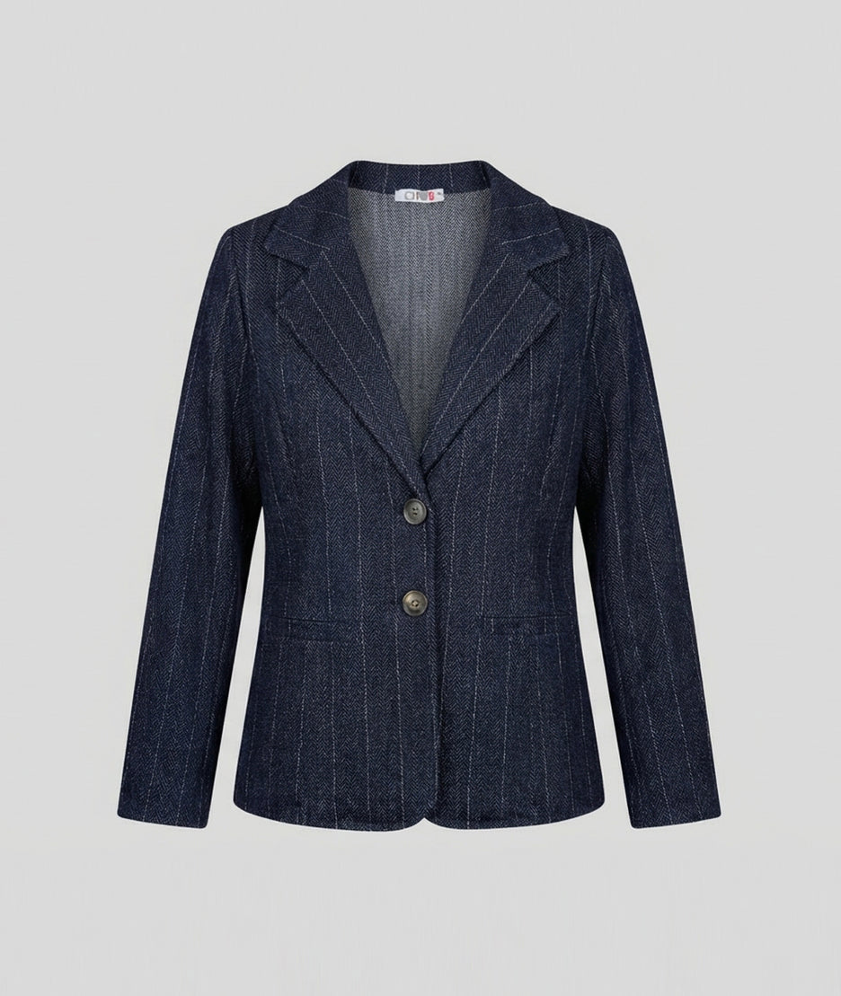 Veste blazer à rayures Cindy marine face