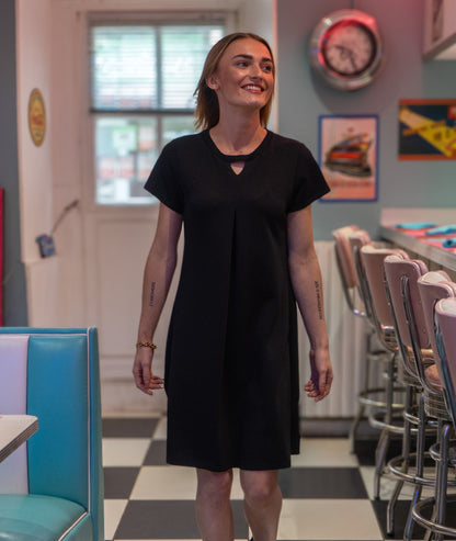 Robe courte unie noir - noir