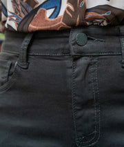 Pantalon droit Lotus couleur vert détail avant