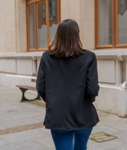 Blazer habillé uni Smocky noir de dos