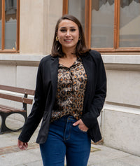 Blazer habillé uni Smocky - noir