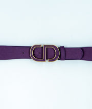 Ceinture unie avec boucle "CD" - violet
