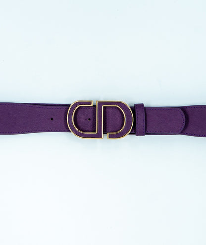 Ceinture unie avec boucle "CD" - violet