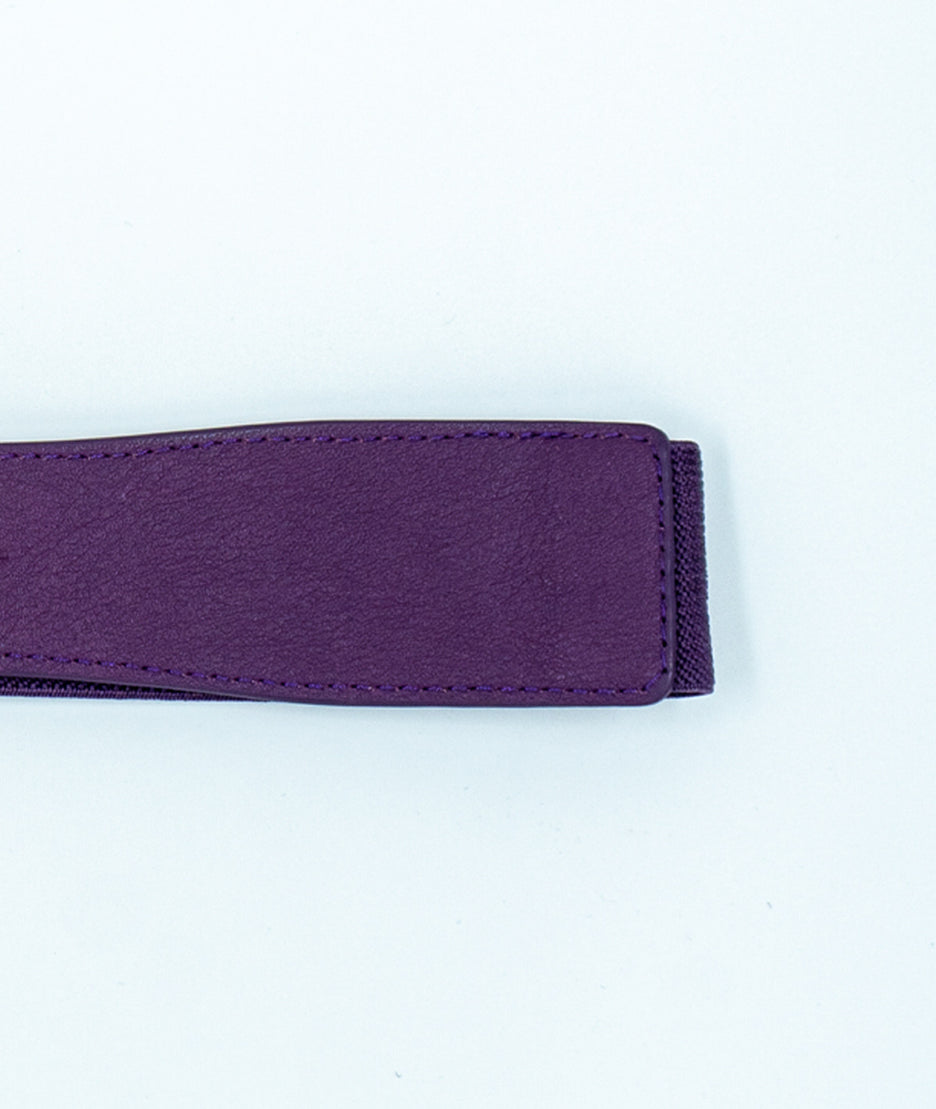 Ceinture unie avec boucle "CD" - violet