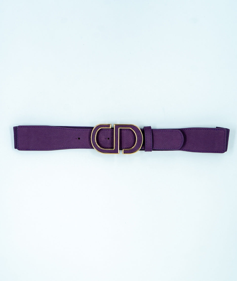 Ceinture unie avec boucle "CD" - violet
