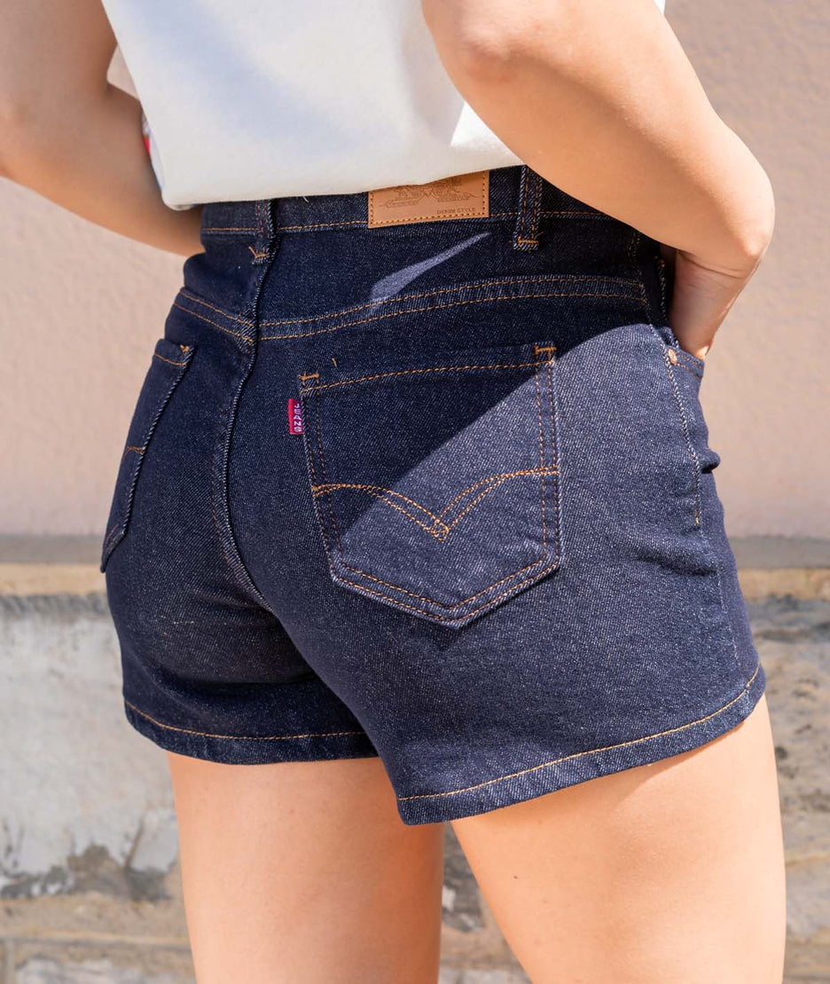Short en denim brut Kalo dos