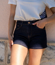 Short en denim brut Kalo face